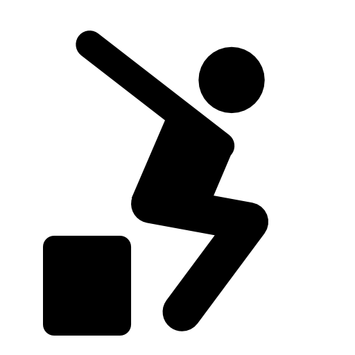 Parkour silhouette of extreme sport