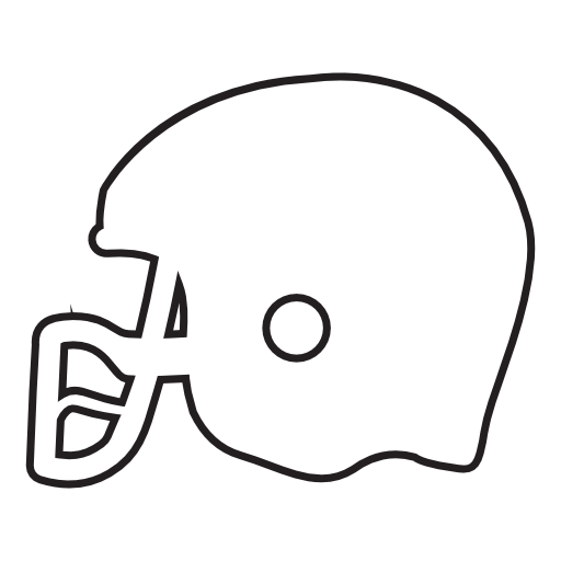 Rugby helmet silhouette