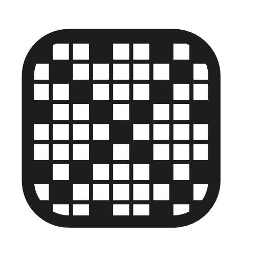 Scrabble rounded checkered square