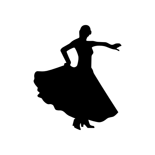 Female flamenco dancer silhouette