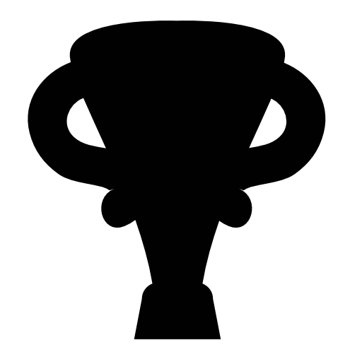 Trophy black side view silhouette