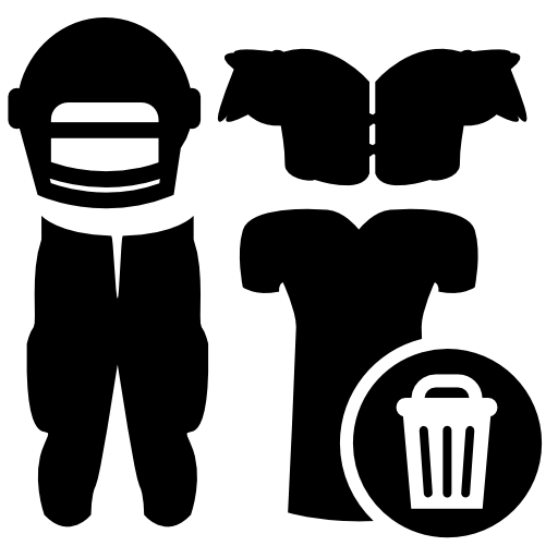 Rugby clothes equipment with laundry basket sign