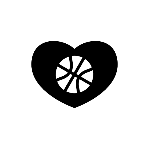 Basketball ball in a heart