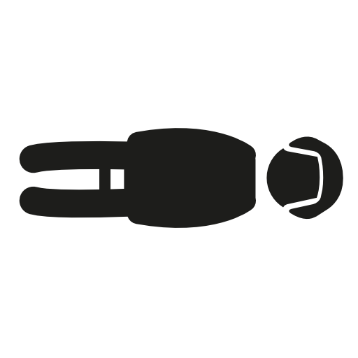 Olympic luge silhouette from top view