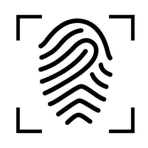 Fingerprint with crosshair focus