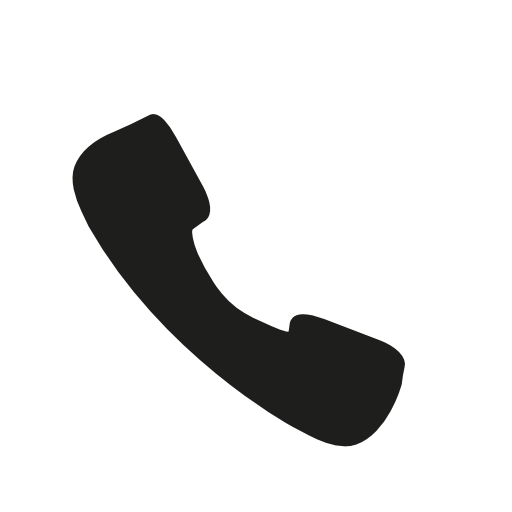 Telephone handset silhouette