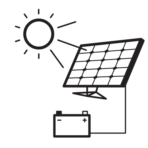 Battery charging with solar panel