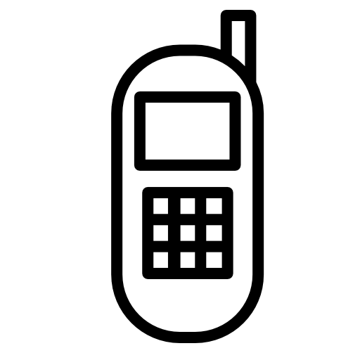 Cellular phone rounded outline