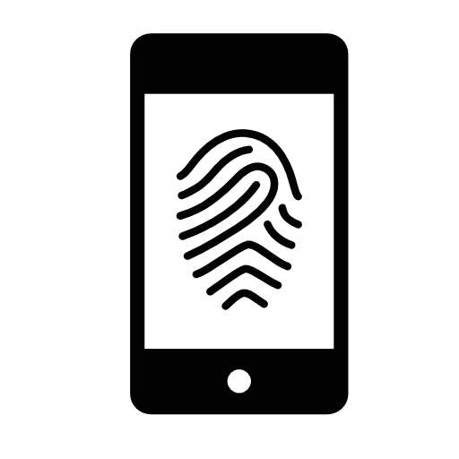 Fingerprint image on mobile phone