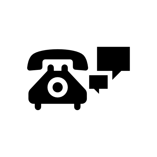 Telephone with speech bubbles