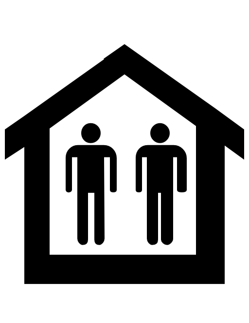 Two men in a house