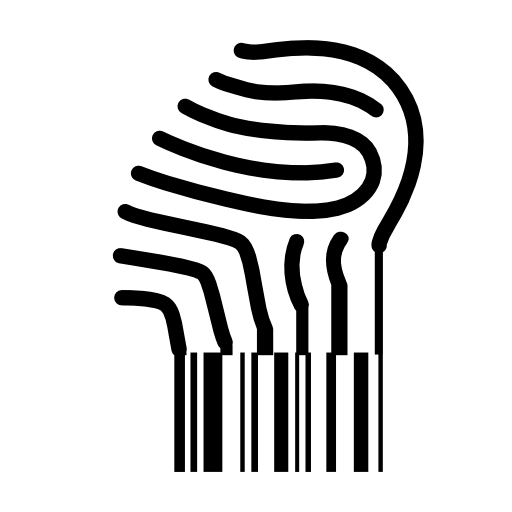 Fingerprint turning into a barcode