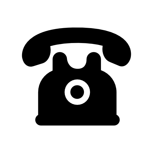 Telephone of black vintage design