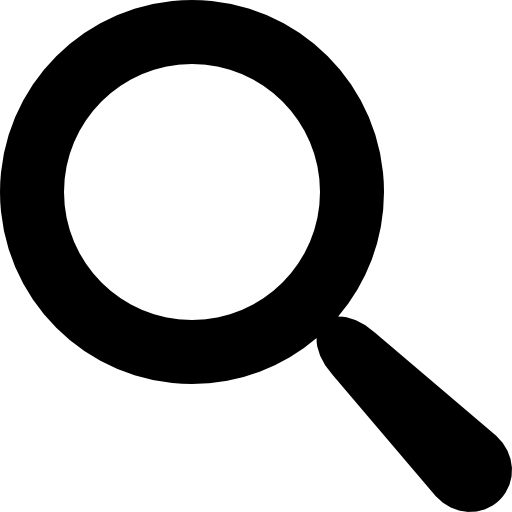 Magnifier lens outline with handle