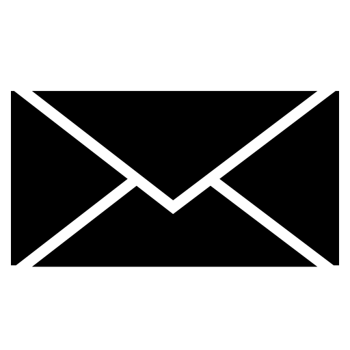 Envelope closed black shape