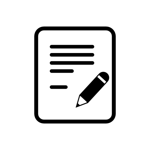 Writing a document with a pencil