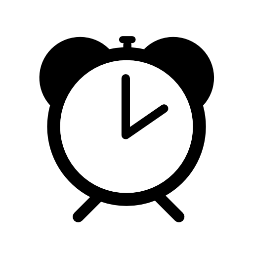 Alarm clock of circular shape with old design