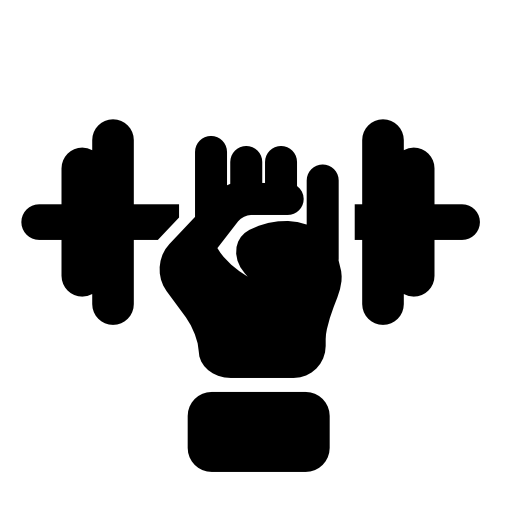 Hand with a dumbbell