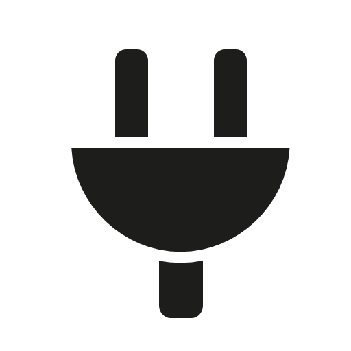 Plug black shape of side view