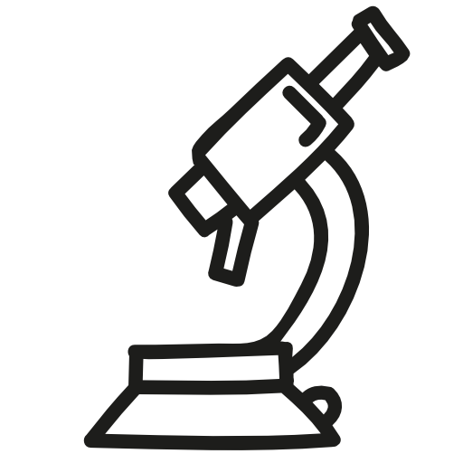 Microscope hand drawn tool outline