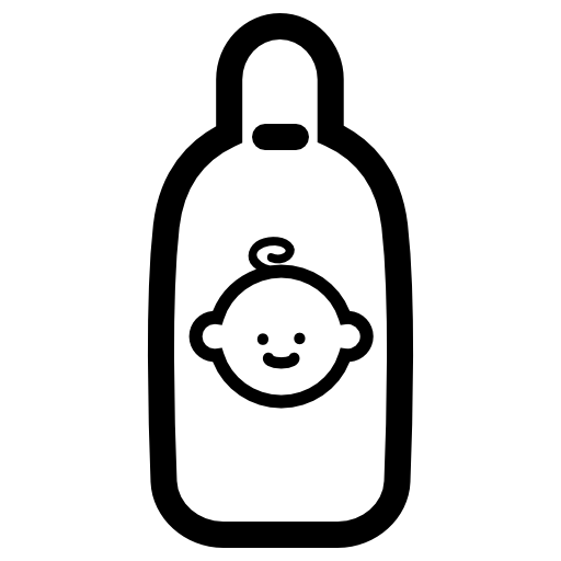 Baby bottle with baby face