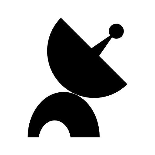 Satellite dish silhouette