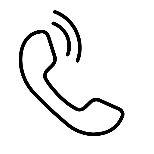 Mobile phone auricular part outline with call sound lines