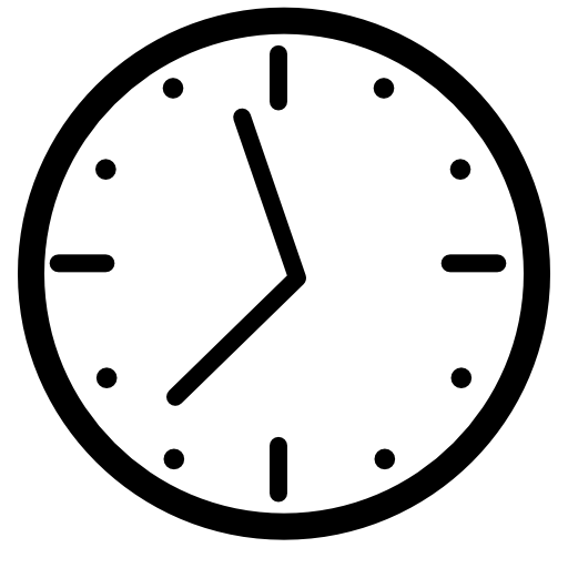 Clock for wall with hours