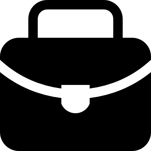 Briefcase black shape with big handle
