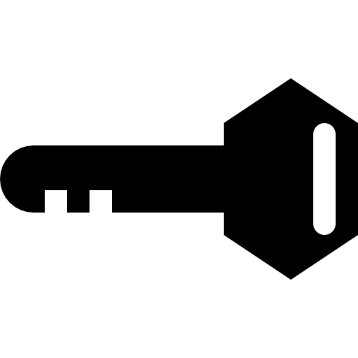 Key in horizontal position