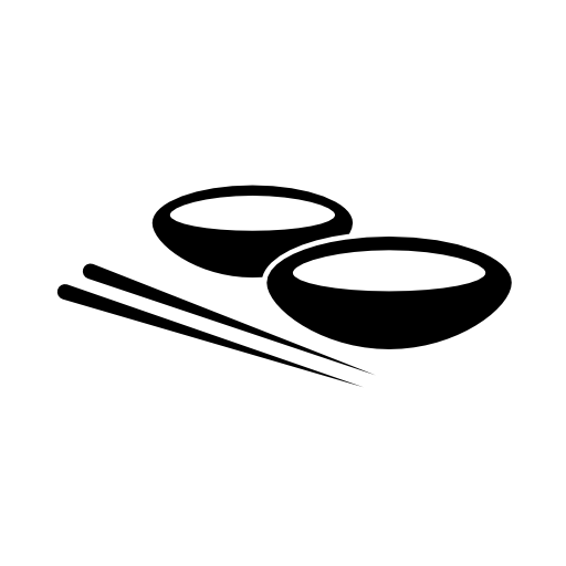 Japan food bowls and chopsticks