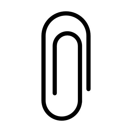 Paperclip of huge size outline