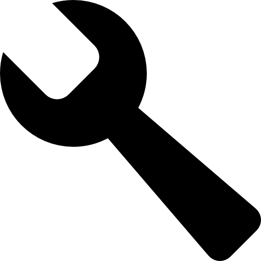 Wrench repair tool silhouette