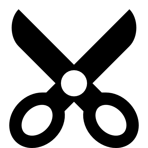 Scissors open silhouette