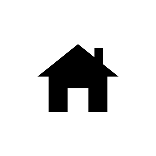 Small house with chimney silhouette