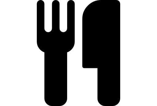 Fork and knife silhouette