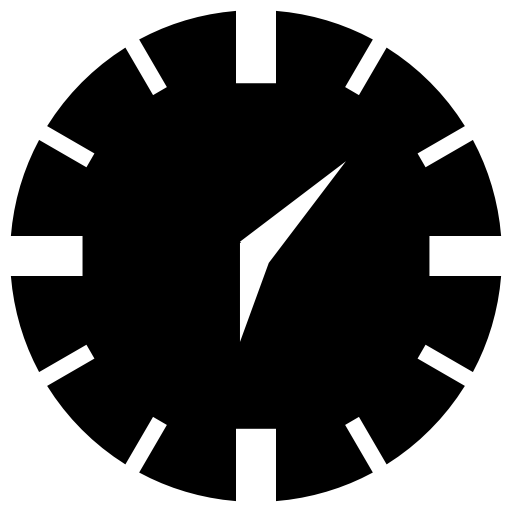 Clock in circular black variant