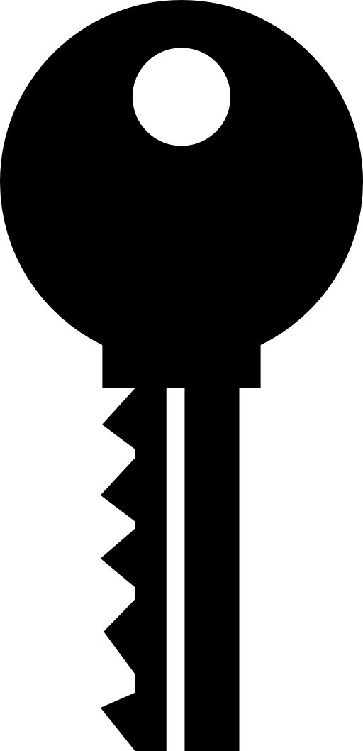 Key simple shape with circular top