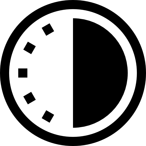 Clock variant with half dark