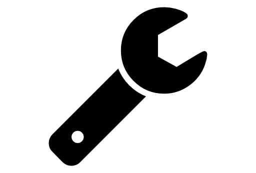 Open wrench tool silhouette