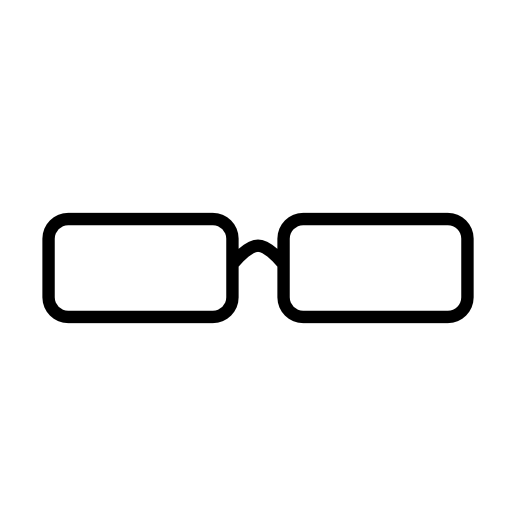 Rectangular thin eyeglasses