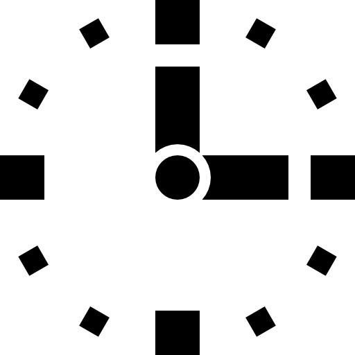 Clock of squares