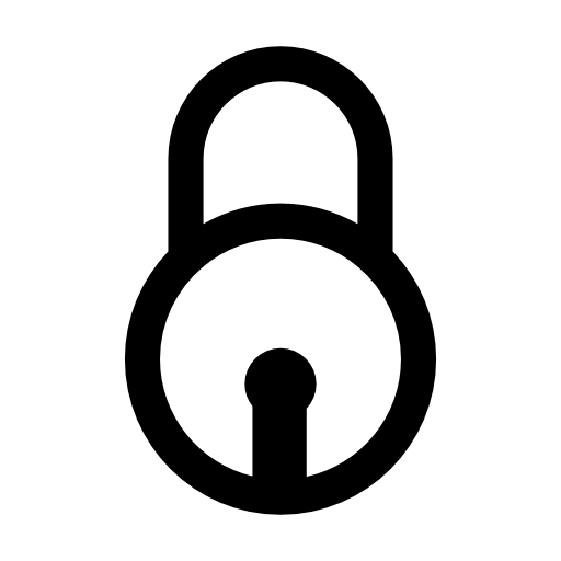 Padlocked locked of circular shape for security