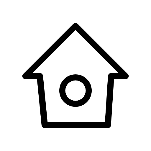 Bird house with small round hole