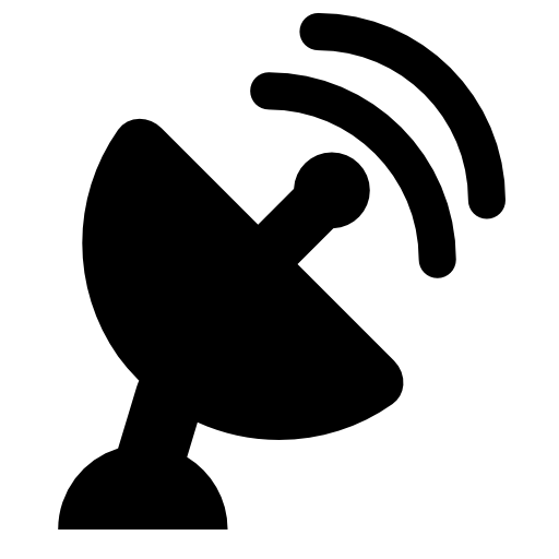 Parabolic antenna silhouette