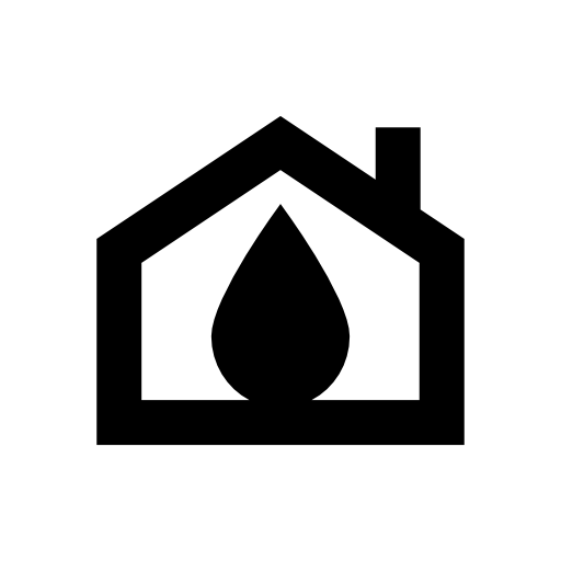 House and oil drop inside