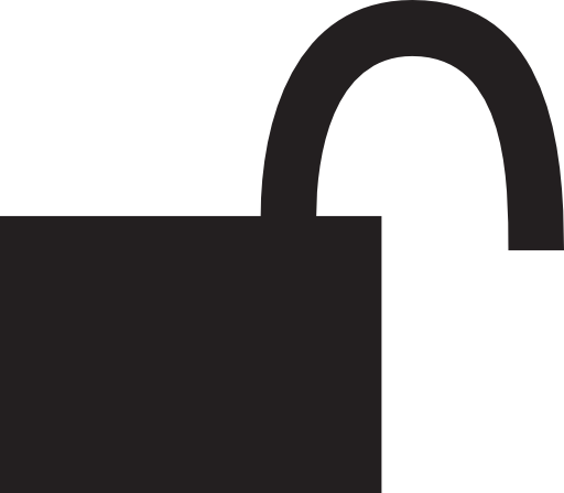 Open lock silhouette