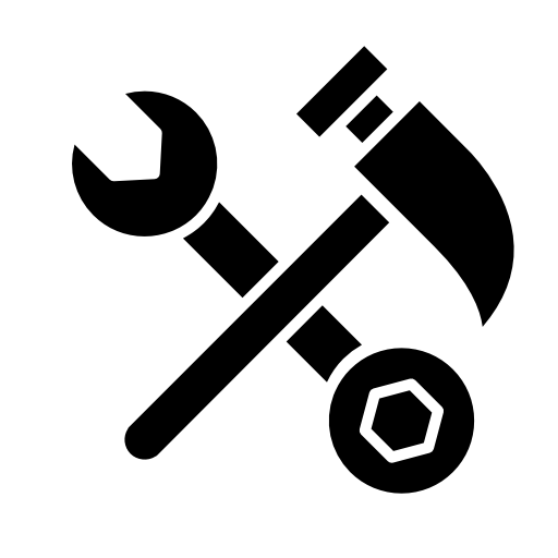 Wrench and pick hammer outline