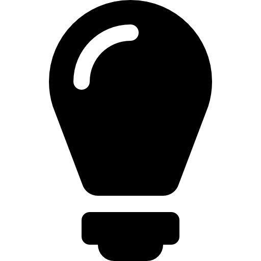 Lightbulb black shape