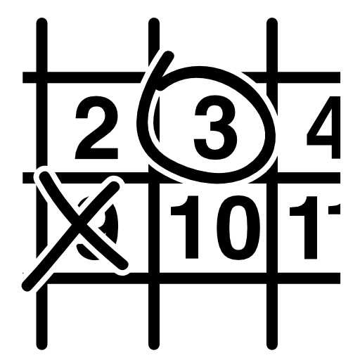 Wall calendar close up with cross and circle signals
